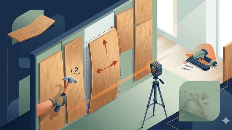 Процесс установки стеновых панелей из массива дуба с акцентом на типичные ошибки монтажа
